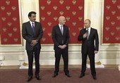 برگزاری مراسم انتقال میزبانی جام جهانی با حضور پوتین و امیر قطر