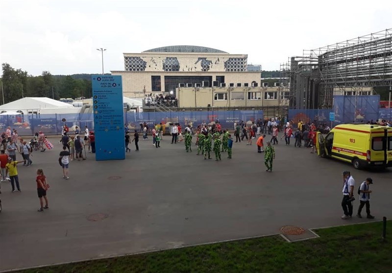 گزارش خبرنگار اعزامی تسنیم از روسیه| آماده‌سازی ورزشگاه لوژنیکی برای مراسم اختتامیه جام جهانی + عکس