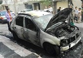 آتش گرفتن ناگهانی خودروی L90 + تصاویر