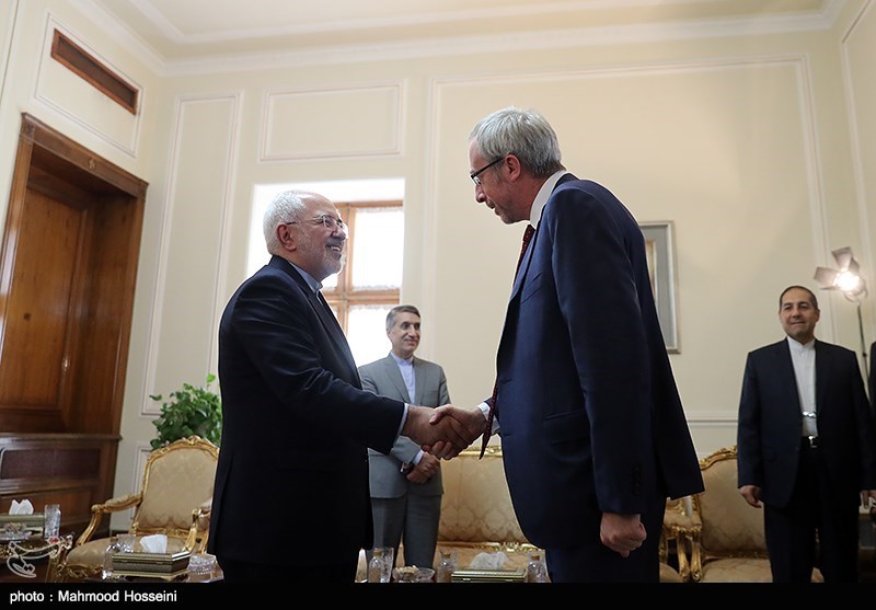 دیدار خداحافظی سفیر سابق بلژیک با ظریف وزیر امور خارجه