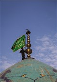 آیین تعویض پرچم گنبد امامزاده صالح (ع)