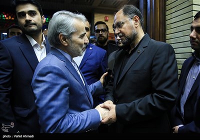 محمد باقر نوبخت معاون رئیس‌جمهور در مراسم ختم پدر سید وحید حقانیان 