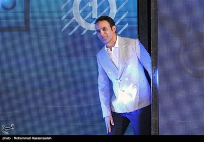 آرش برهانی در مراسم انتخاب برترین‌های هفدمین دوره لیگ برتر فوتبال