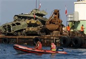 Lebanon dumps armored vehicles into Mediterranean