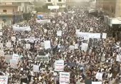 یمن| تظاهرات گسترده مردمی در صعده/ «با خونمان از نوامیس حفاظت می‌‌کنیم»