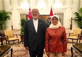 ظریف با رئیس جمهور و وزیر خارجه سنگاپور دیدار کرد