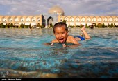Children Playing with Water in Isfahan Naqsh-e Jahan Square