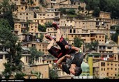 مسابقات پارکور در روستای تاریخی ماسوله