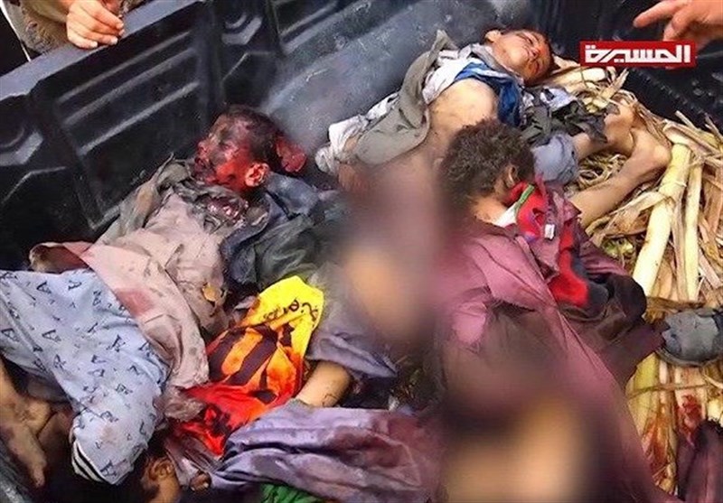 یمن| افزایش آمار شهدای جنایت سعودی‌ها در ضحیان/ جنگنده‌های متجاوز «المدارج» را بمباران کردند