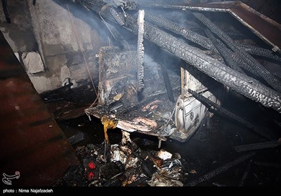 آتش سوزی انبار دوهزارمتری درخیابان 17 شهریور- مشهد