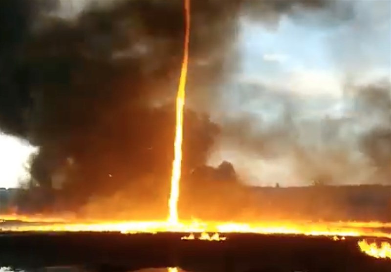 Amassing Video of &quot;Firenado&quot; Captured by UK Firefighters in Derbyshire (+Video)