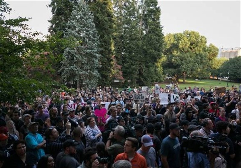 Us Hundreds March In Charlottesville In Anniversary Of Deadly Rally Photos World News