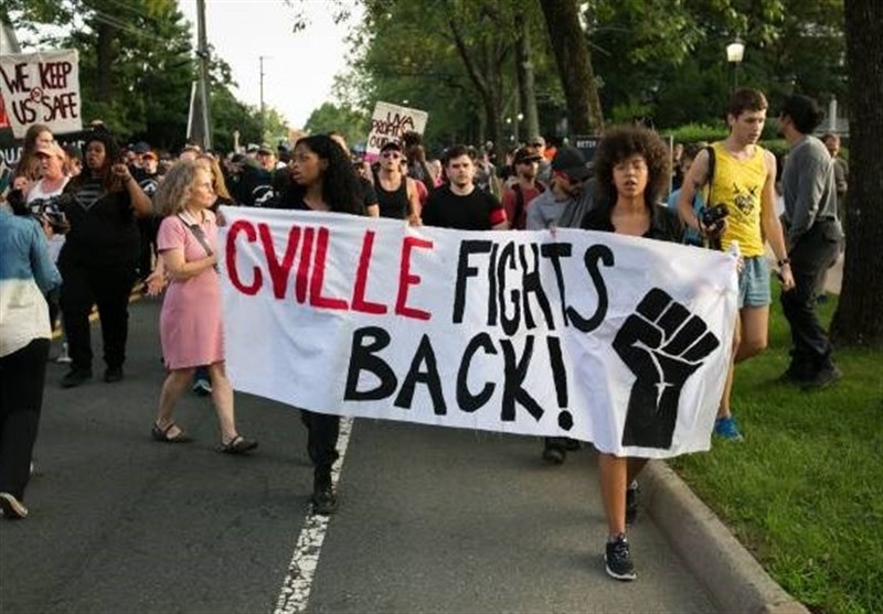 US Hundreds March in Charlottesville in Anniversary of Deadly Rally