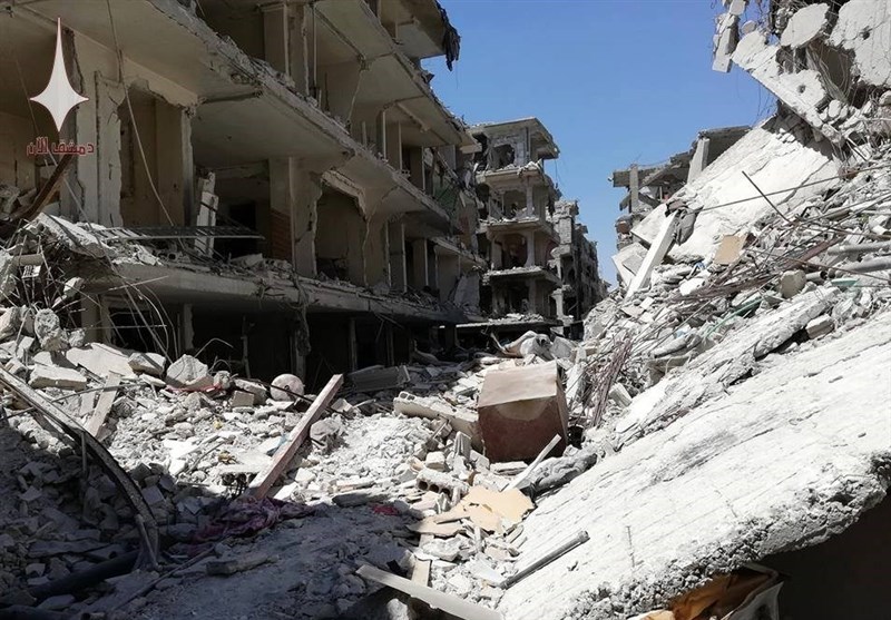 Destruction Left by Terrorists on Face of Syrian Town of Hajar Al-Aswad ...