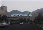تبریک روز استقلال پاکستان در بیلبوردهای شهری تهران +فیلم و عکس