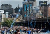 فنزویلا تقمع تظاهرة احتجاج على انقطاع الکهرباء (صور)