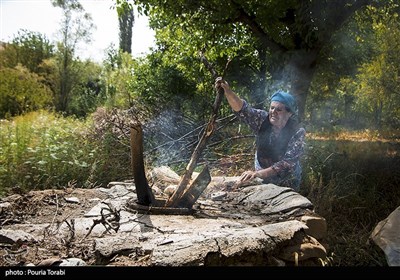 یکی از مهارت های زنان قدیم روستا ، آماده کردن تنور و پخت نان میباشد . گلی خانم ، برای پخت نان در تنور واقع در باغ خود ، می بایست به هر زحمتی که شده هیزم تهیه کند .