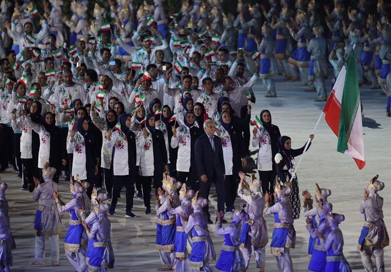 Iran Delegation Marches at Asian Games Opening Ceremony
