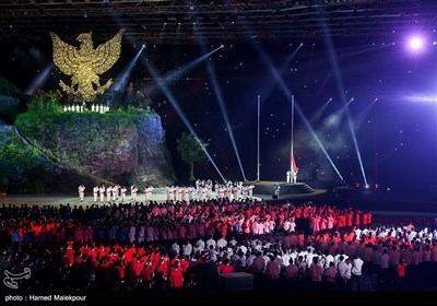 رنگا رنگ افتتاحی تقریب میں 18ویں ایشین گیمز کا جکارتہ میں آغاز