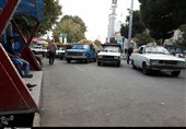 تجمع رانندگان وانت‌بار مقابل ساختمان شورای شهر تهران