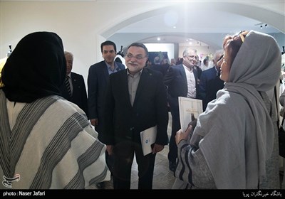 محمد مهدی مظاهری رئیس موسسه فرهنگی اکو در رویداد هنری طهران 