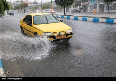 بارش باران و آبگرفتگی معابر - کلاچای 