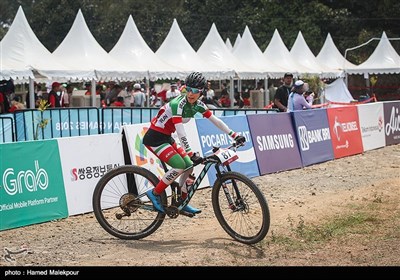 فرانک پرتوآذر در مسابقات دوچرخه‌سواری کوهستان - بازی‌های آسیایی 2018