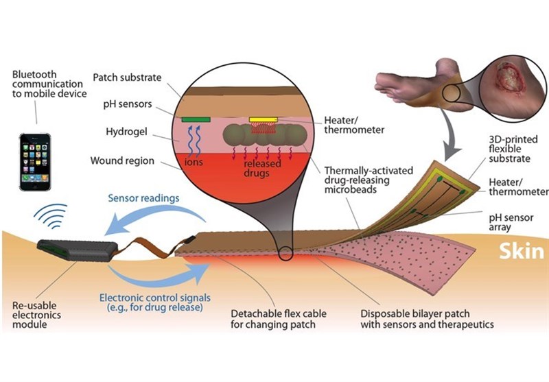 Researchers Use Flexible Bioelectronics to Help Wounds Heal Better