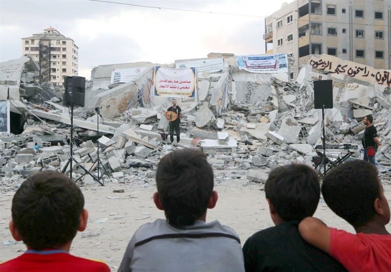 «خاطراتمان محو شد»، تخریب سالن تئاتر فلسطین بر اثر اصابت بمب