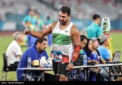 احسان حدادی در مسابقات پرتاب دیسک - بازی‌های آسیایی 2018