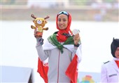 Iran’s Kazemi Wins Silver at Kayak Single (K1) 500m Women