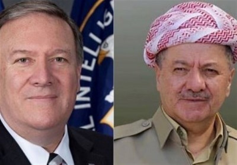 عراق|تماس تلفنی پامپئو با بارزانی؛ ناخرسندی رئیس حزب دموکرات از نماینده ترامپ