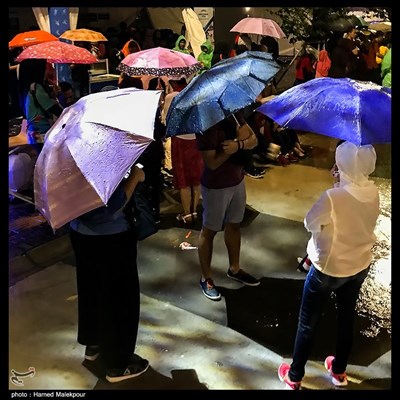 بارش شدید باران در آخرین روز از بازی‌های آسیایی 2018 - جاکارتا