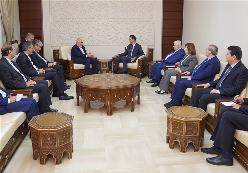 Iran FM Zarif Meets Syrian President Assad in Damascus