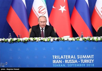 Presidents of Iran, Russia, Turkey Attend Press Conference after Tehran Summit