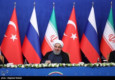 Presidents of Iran, Russia, Turkey Attend Press Conference after Tehran Summit