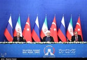 البیان المشترک لرؤساء جمهوریات ایران وروسیا وترکیا یؤکد وحدة الاراضی السوریة
