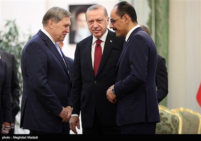 دیدار پوتین و اردوغان در حاشیه اجلاس سه جانبه تهران