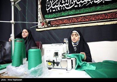 کارگاه دوخت لباس شیرخوارگان حسینی حرم مطهر رضوی 