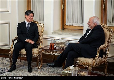 دیدار خداحافظی سفیر ژاپن با محمدجواد ظریف وزیر امور خارجه