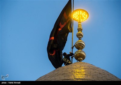 آئین تعویض پرچم گنبد حرم حضرت عبدالعظیم حسنی(ع) 