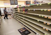A store&apos;s bread shelves are bare as people stock up on food in Myrtle Beach, South Carolina on Tuesday ahead of the arrival of Hurricane Florence