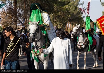 حرکت نمادین ورود کاروان امام حسین (ع) به کربلا و اجرای تعزیه- یزد