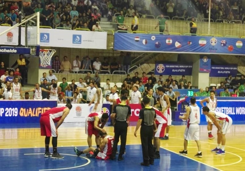 حاشیه دیدار بسکتبال ایران و فیلیپین| درگیری بازیکنان و خونریزی سر بازیکن فیلیپین