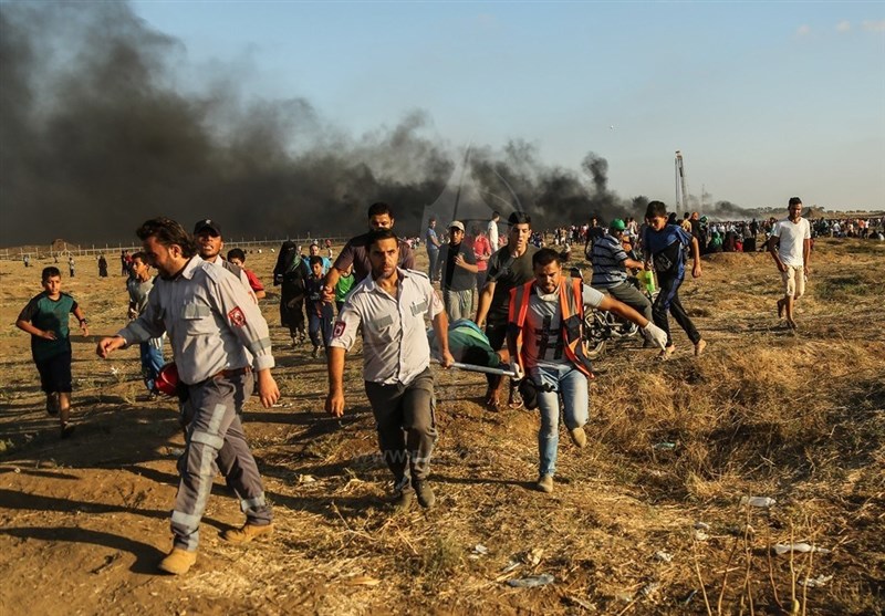 زخمی شدن چندین فلسطینی در حمله نظامیان صهیونیست به راهپیمایی «جمعه روز اسیر»