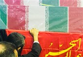 مراسم وداع با پیکر 9 شهید گمنام و یک شهید مدافع حرم در کرمان