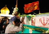 وداع مردم اهواز با علیاکبرهای گمنام خمینی(ره) در یادمان بینالحرمین+ فیلم