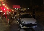 تصادف زنجیره‌ای در بزرگراه قزوین-تهران؛ 21 نفر مصدوم شدند