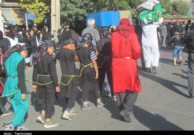 تهران| حرکت نمادین کاروان اسرای کربلا در اسلامشهر+فیلم