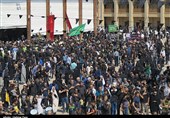 سوگواری مردم شیراز در رثای سقای کربلا؛ تجمع هیئات مذهبی در روز تاسوعای حسینی
